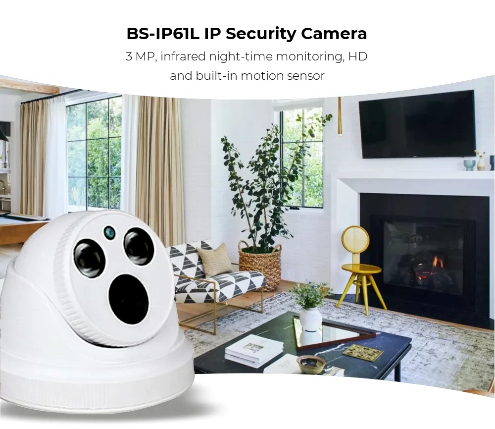 Besnt BS-IP61L Security Camera – 3MP HD with Infrared Night Vision – detail 1