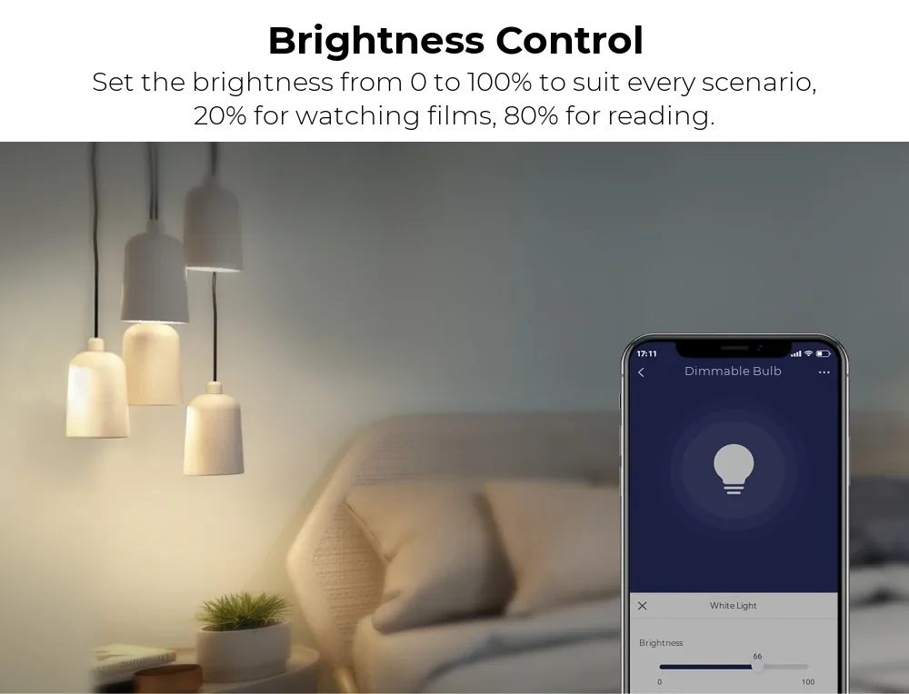 BroadLink LB27 Smart Wi-Fi Light Bulb – A60, 800 lm, Dimmable, 10W, App Control – detail 1