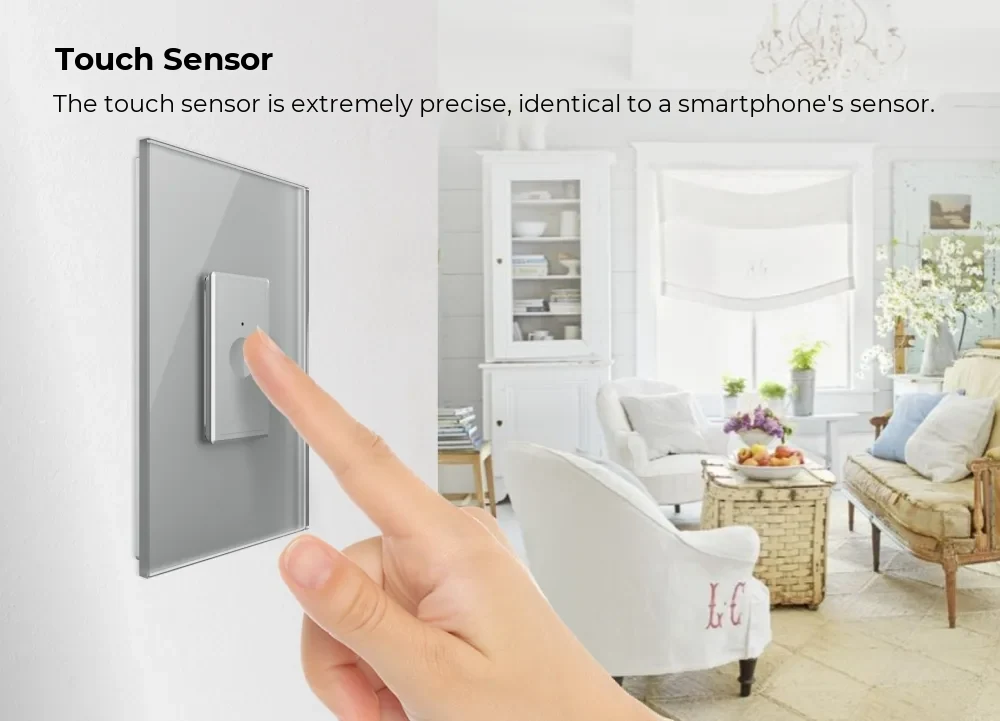 Livolo 1 Gang 2-Way / Intermediate Touch Light Switch with Glass Frame 1M, Zigbee EC – New Series – detail 1