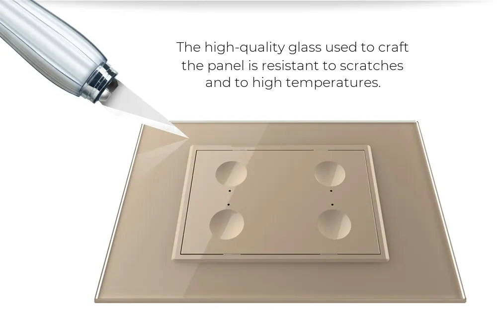 Livolo Quadruple Glass Touch Light Switch – 4 Gang, Italian Standard (New Series) – detail 3