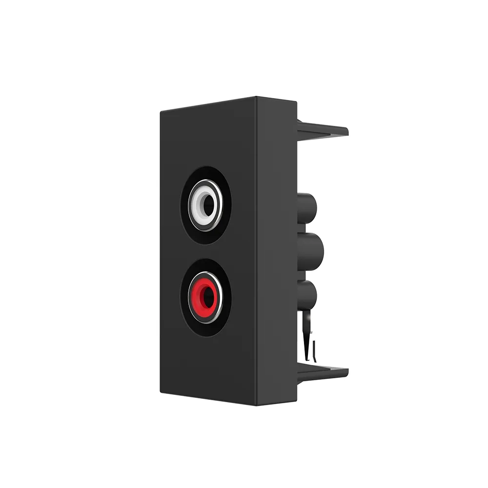 Livolo glass audio socket, black