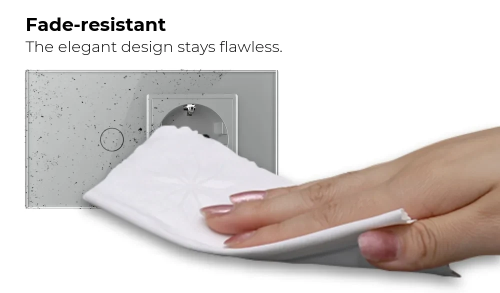 Livolo Glass Touch 1 Gang 2-Way / Intermediate Light Switch + Socket – Italian Standard, 4M – detail 1