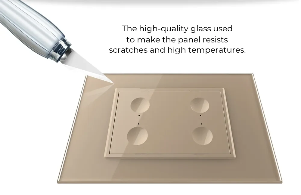 Livolo Glass Touch 2-Way / Intermediate Light Switch – 4 Gang, Italian Standard – New Series – detail 2
