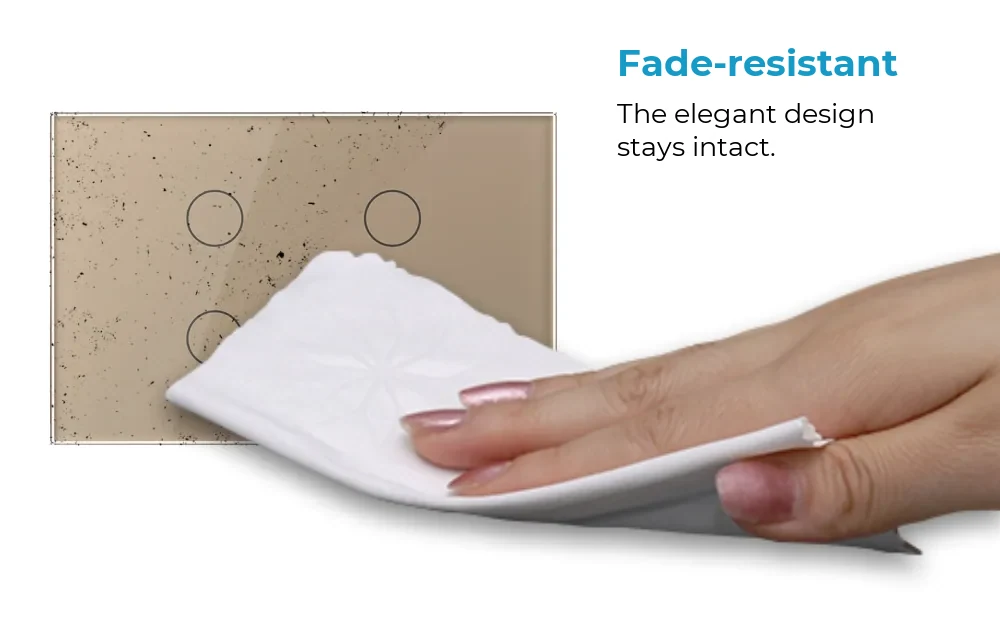 Livolo Glass Touch Light Switch Panel – 4 Gang, Italian Standard (New Series) – detail 2