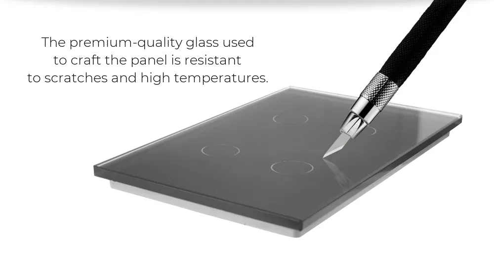 Livolo Glass Touch Light Switch Panel – 4 Gang, Italian Standard (New Series) – detail 3