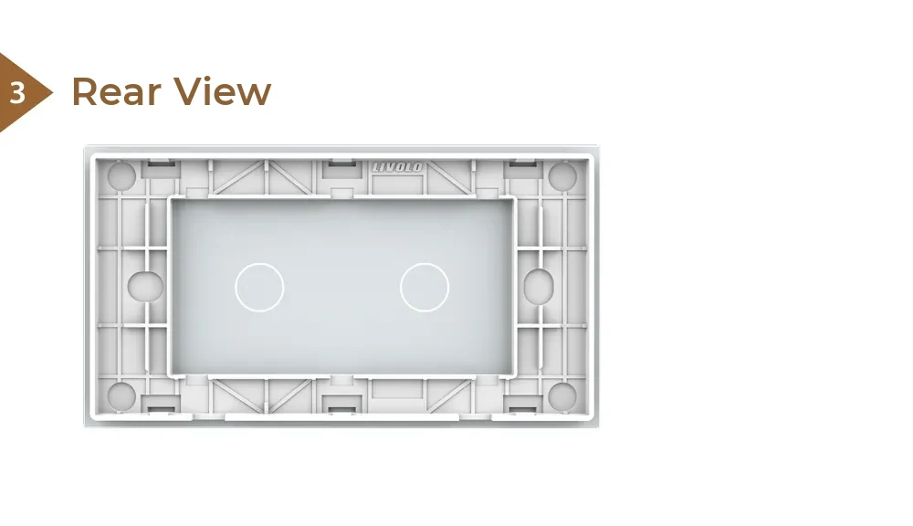 Livolo Glass Touch Light Switch Panel – 1 Gang + 1 Gang, Italian Standard – 4M – detail 1