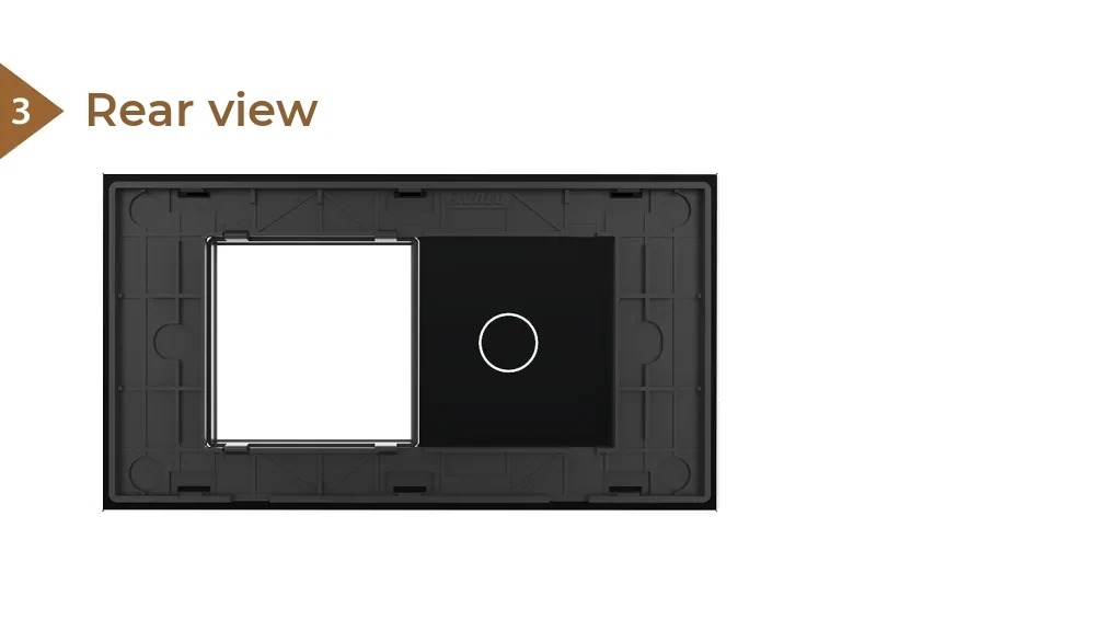 Livolo Glass Touch Light Switch Panel with Socket – 1 Gang + Socket, Italian Standard 4M – detail 1