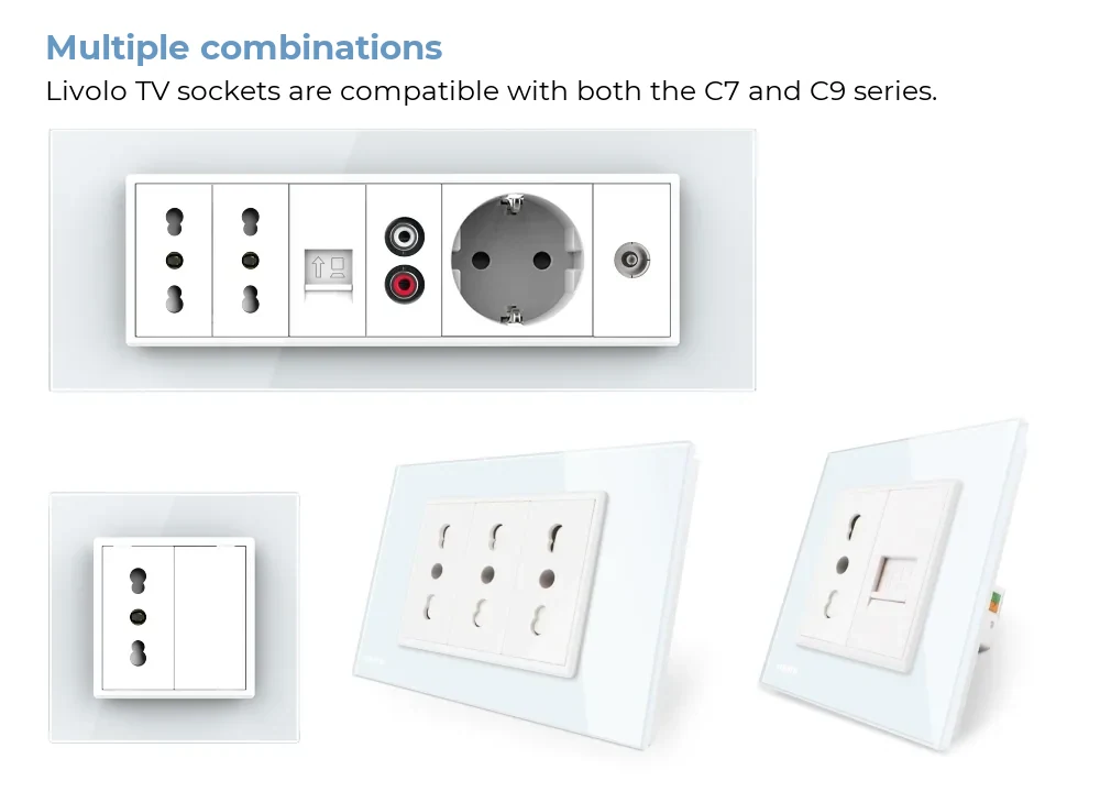 Livolo Narrow Single Socket Module – detail 1