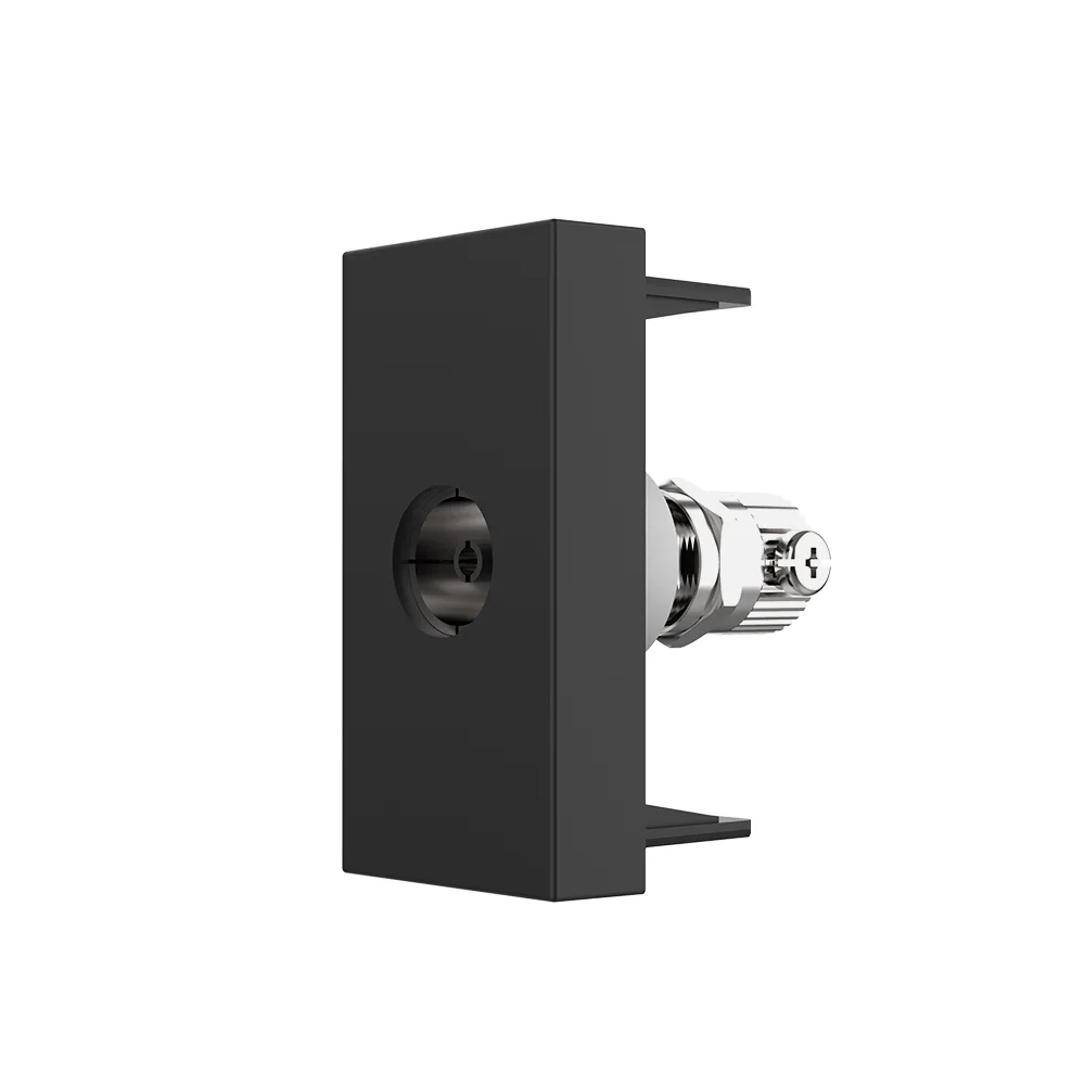 Livolo glass TV socket, black