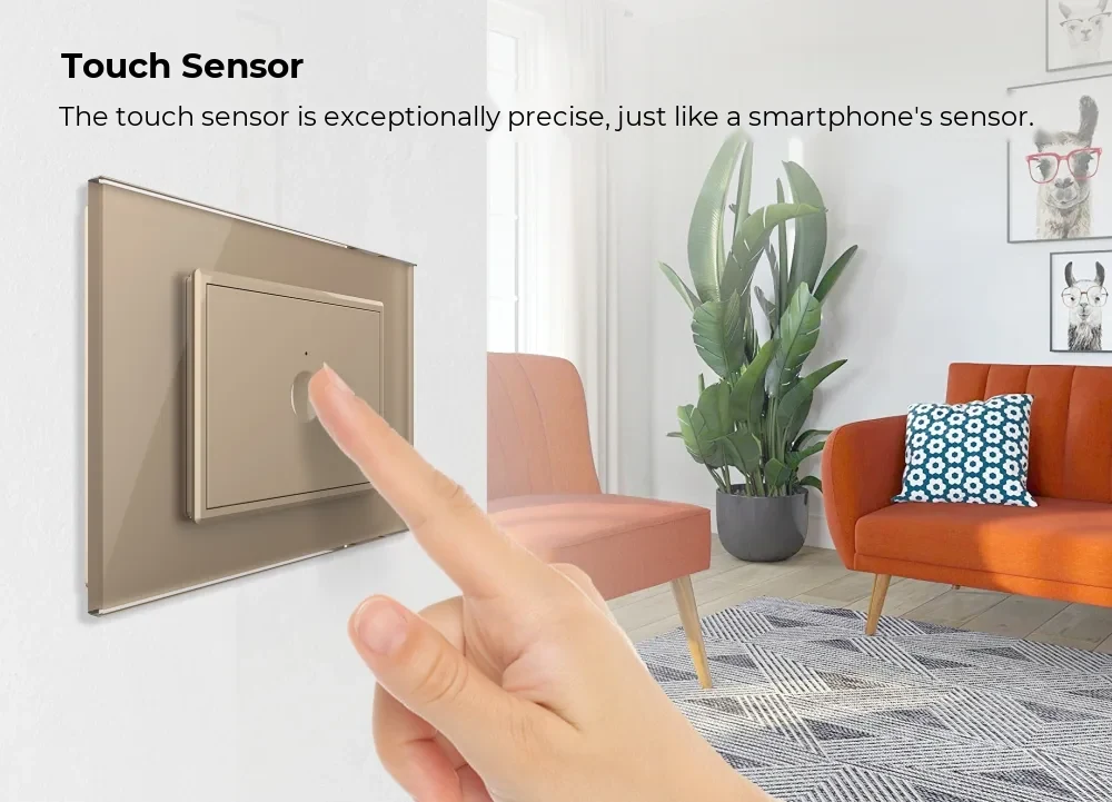 Livolo Wi-Fi Touch 2-Way / Intermediate Light Switch with Glass Frame – 1 Gang, Italian Standard, New Series (VL-FC1SNY-3WP-11) – detail 1