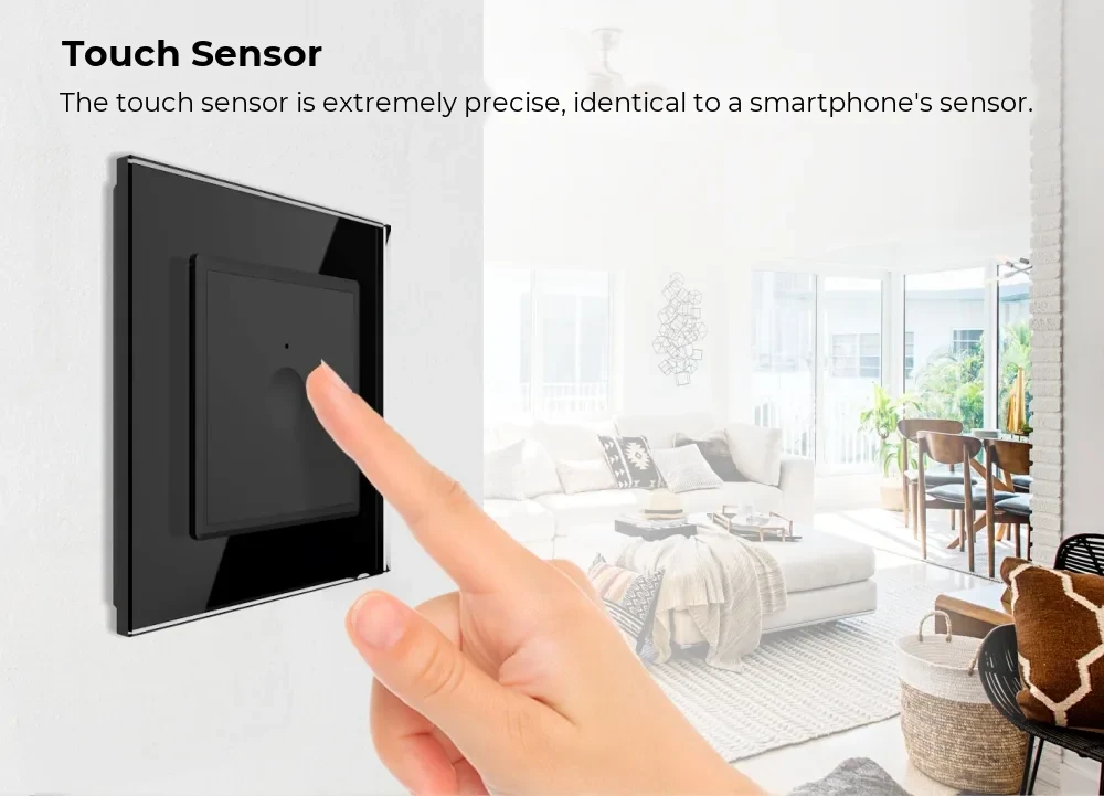 Livolo Wi-Fi Touch Light Switch – 1 Gang 2-Way / Intermediate, New Series, White (VL-FC1SNY-2WP-11) – detail 1