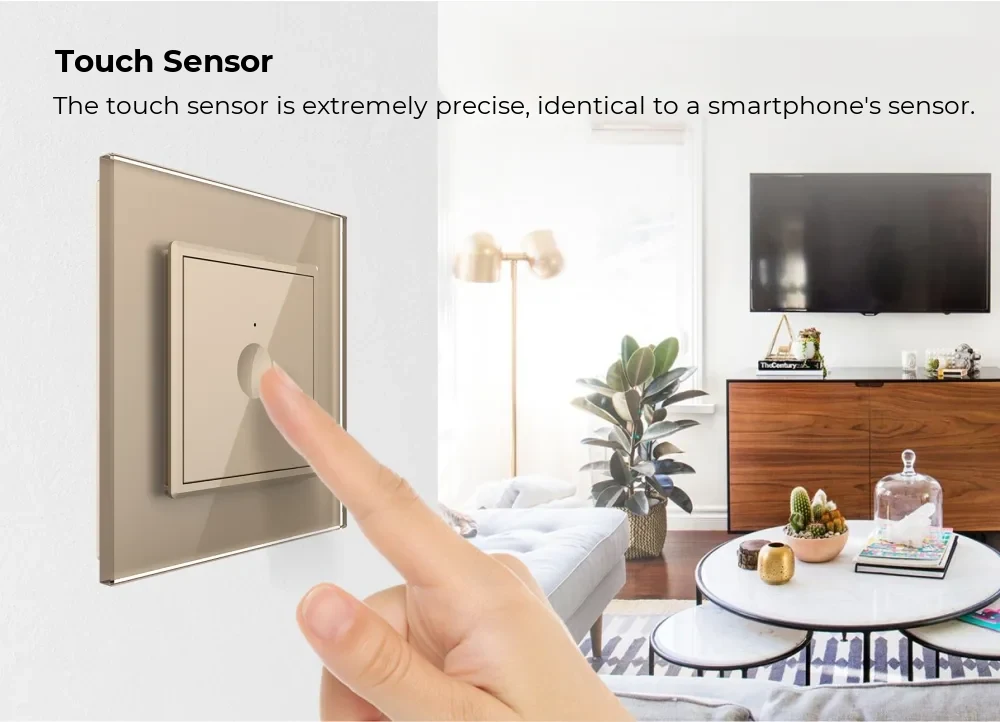 Livolo Zigbee EC Touch Light Switch with Glass Frame – 1 Gang 2-Way / Intermediate – detail 1