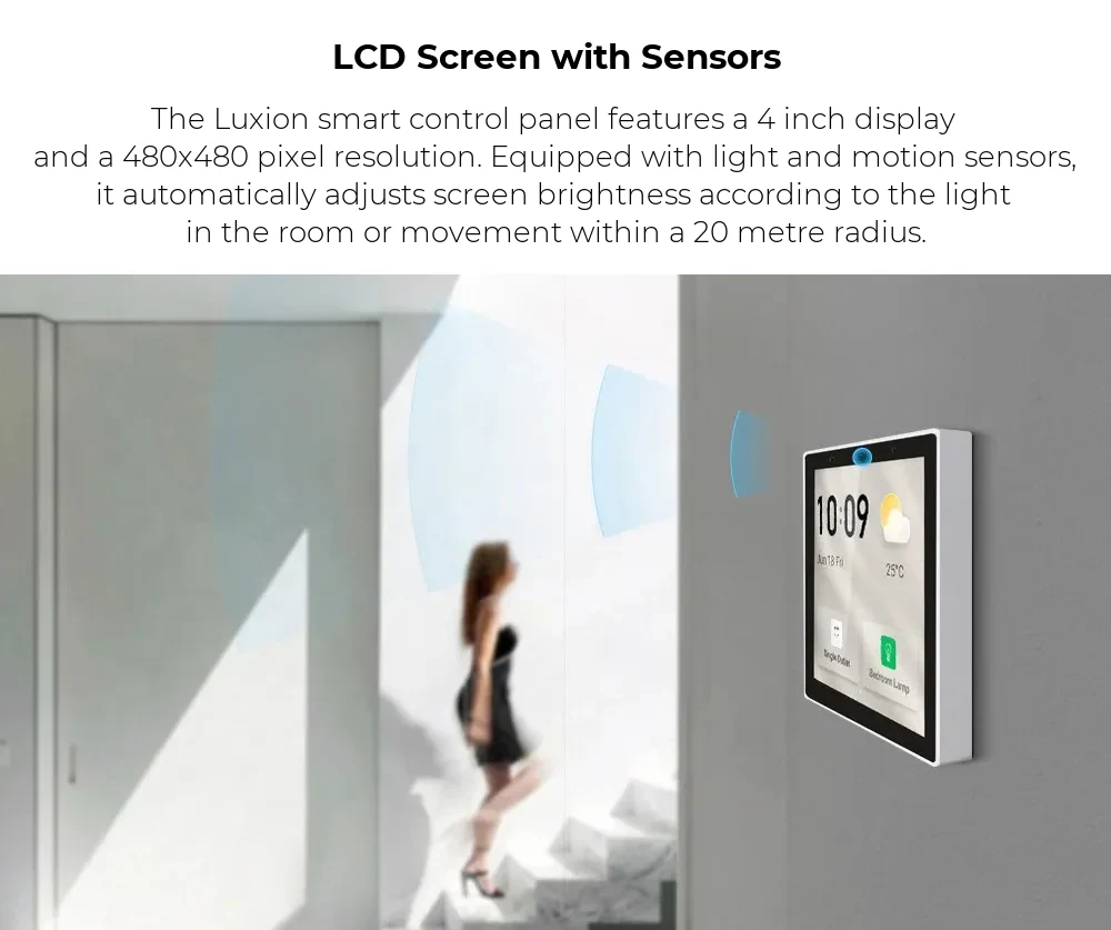 Luxion All-in-One Smart Control Panel with Doorbell Integration, Lighting, AC and Curtain Control – LX-BG-ZKP – detail 2