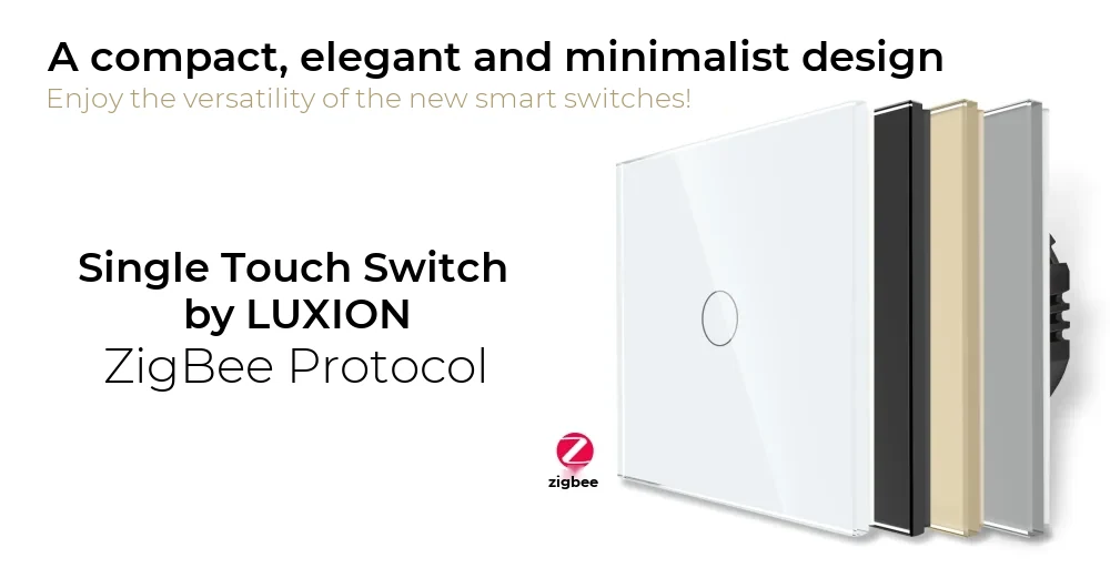 Luxion Glass Touch Light Switch – 1 Gang, Zigbee – detail 1