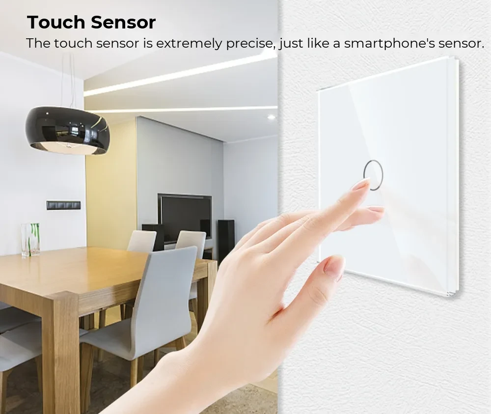 Luxion Glass Touch Light Switch – 1 Gang, Zigbee – detail 2