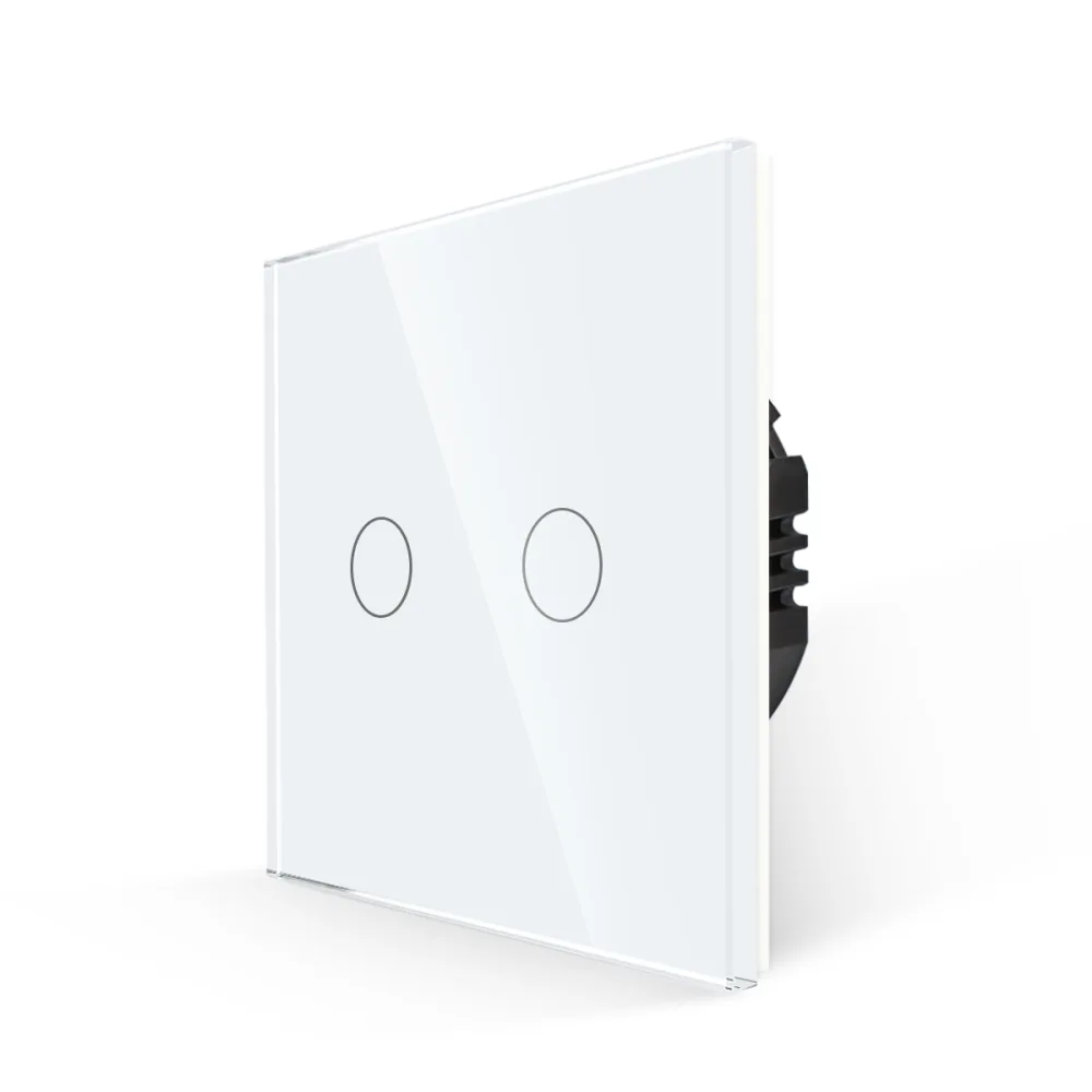 Luxion double glass touch switch, white