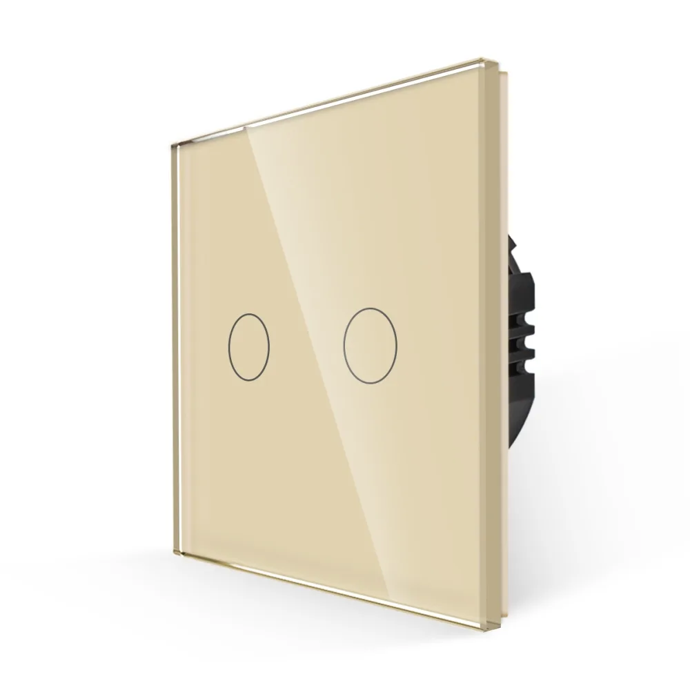 Luxion double glass touch switch, gold