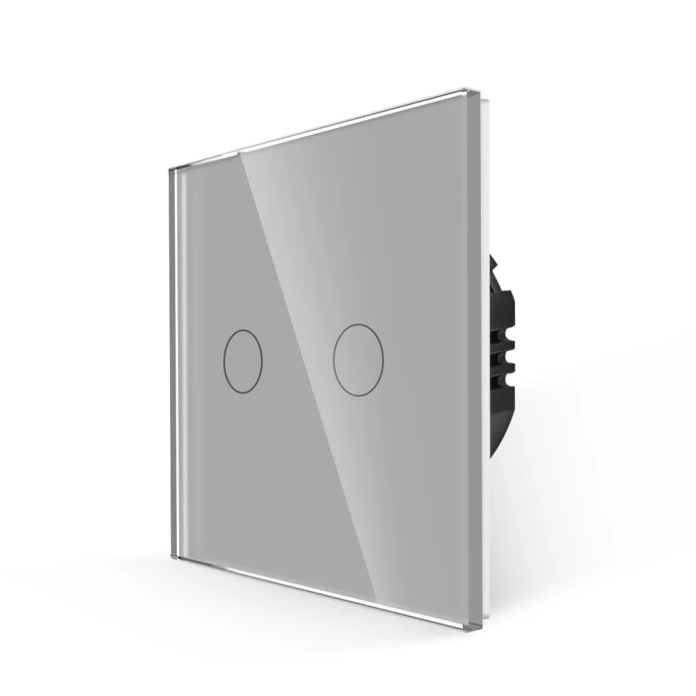 Luxion double glass touch switch, grey