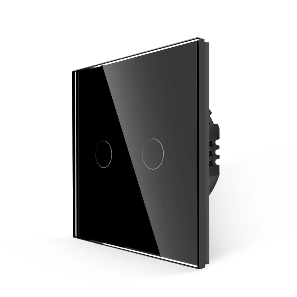Luxion double glass touch switch, black