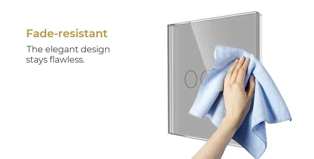 Luxion Glass Touch Light Switch – 3 Gang, 500W – detail 2