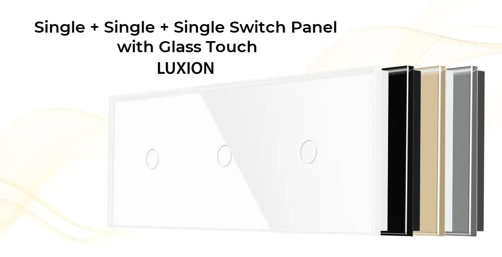 Luxion Glass Touch Light Switch Panel – 1 Gang + 1 Gang + 1 Gang – detail 1