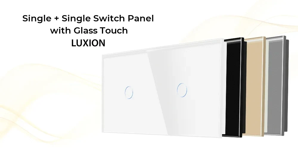 Luxion Glass Touch Light Switch Panel – 1 Gang + 1 Gang – detail 1