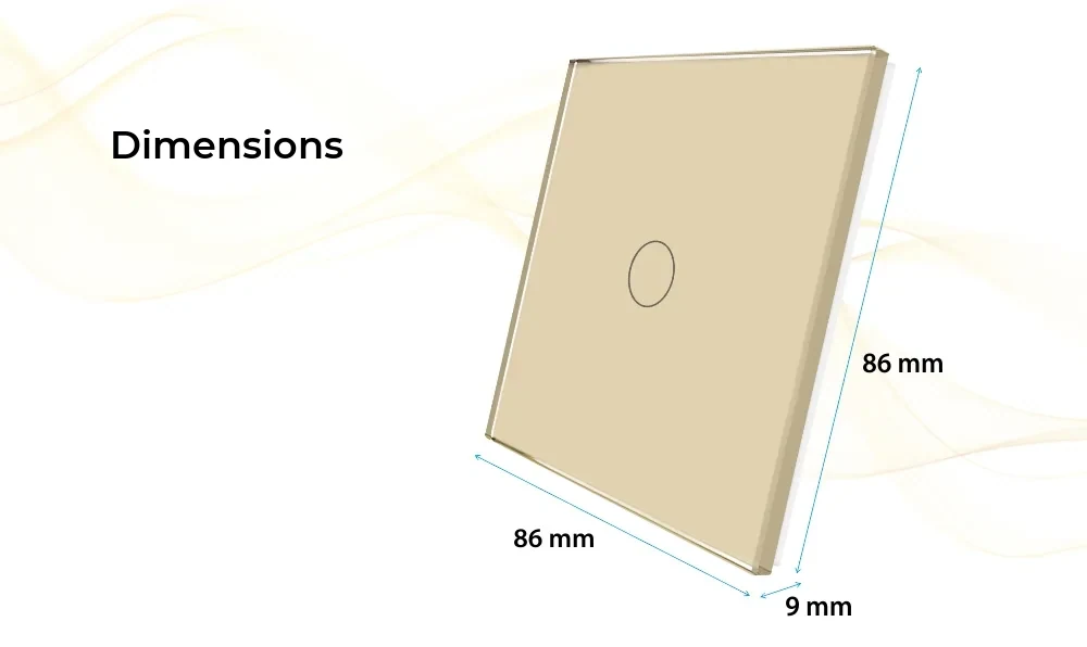 Luxion Glass Touch Light Switch Panel – 1 Gang – detail 1