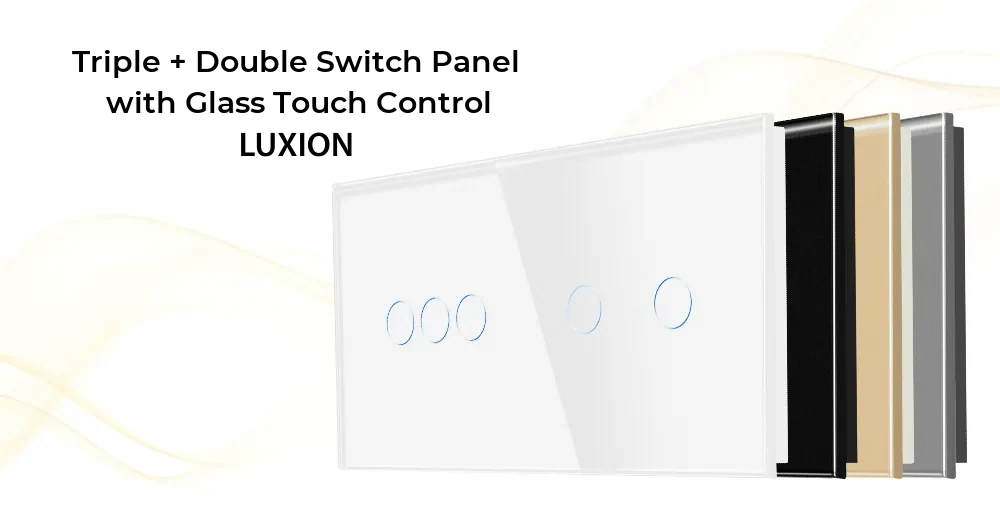 Luxion Glass Touch Light Switch Panel – 3 Gang + 2 Gang – detail 1