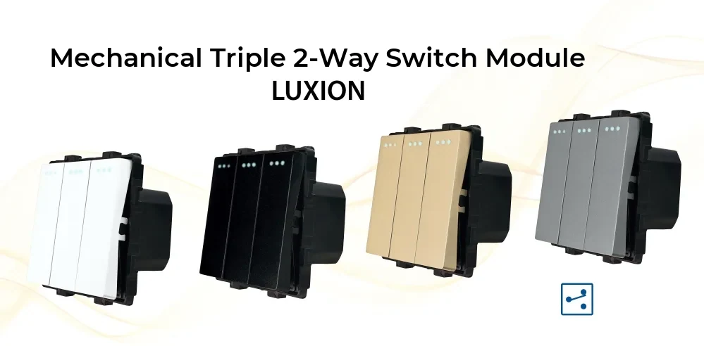 Luxion Mechanical 3 Gang 2-Way Light Switch Module – detail 1