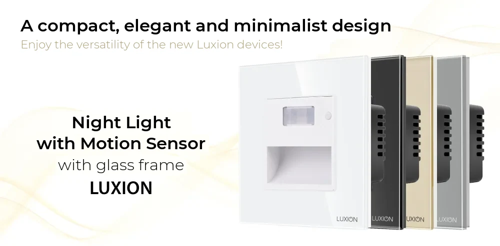Luxion Motion Sensor Night Light with Glass Frame – detail 1