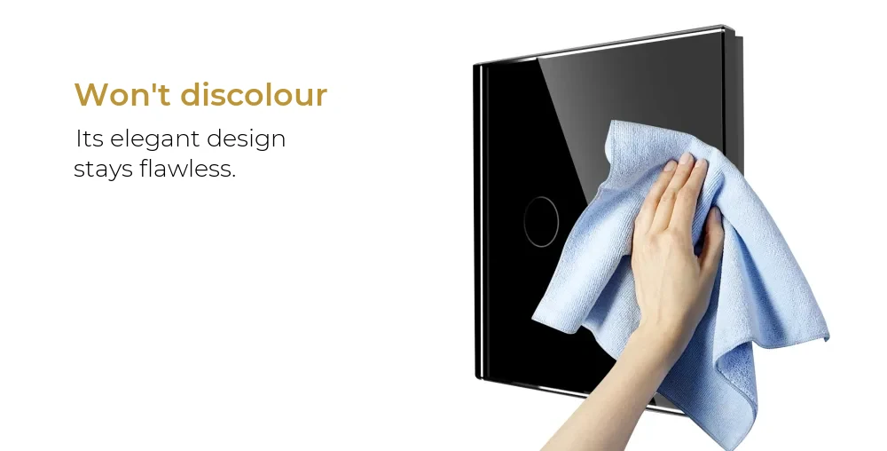 Luxion RF433 Glass Touch Light Switch – 2 Gang – detail 1