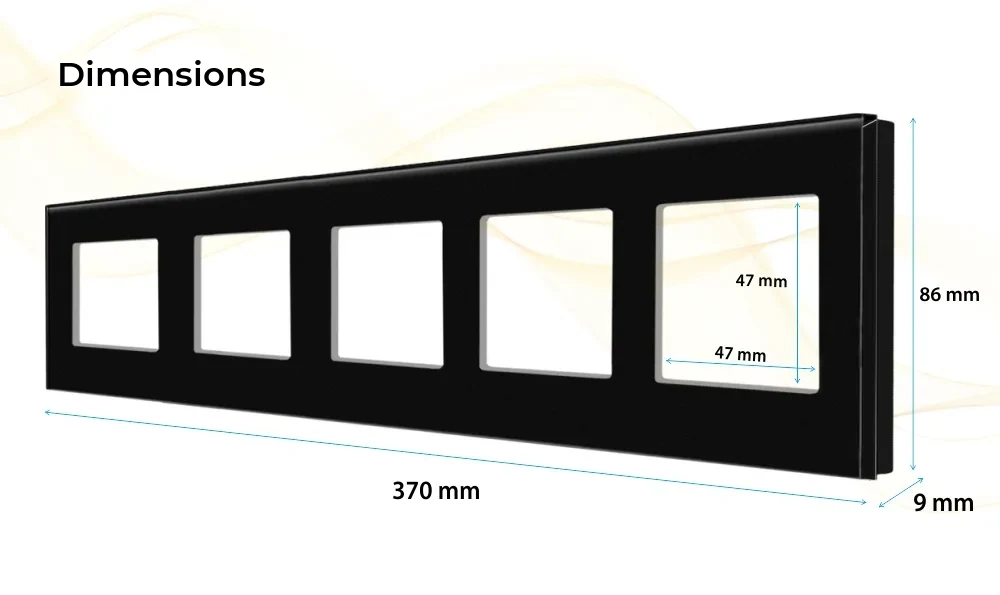 Luxion Tempered Glass 5-Gang Frame – detail 2