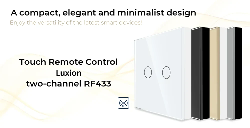 Luxion Touch Screen Remote Control – 2 Channel RF433 – detail 1