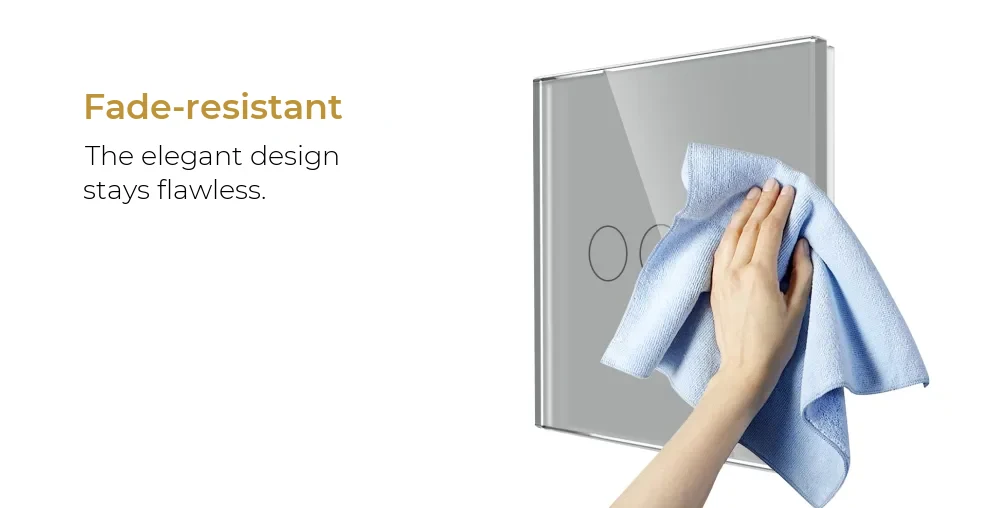 Luxion Wi-Fi + RF433 Glass Touch Light Switch – 3 Gang – detail 1