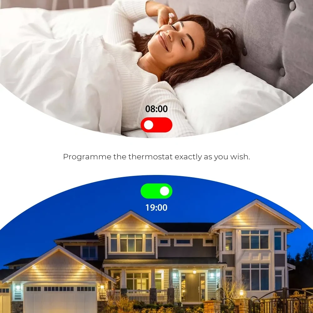 Luxion Wi-Fi Thermostat for Electric and Gas Heating with Glass Frame – detail 1