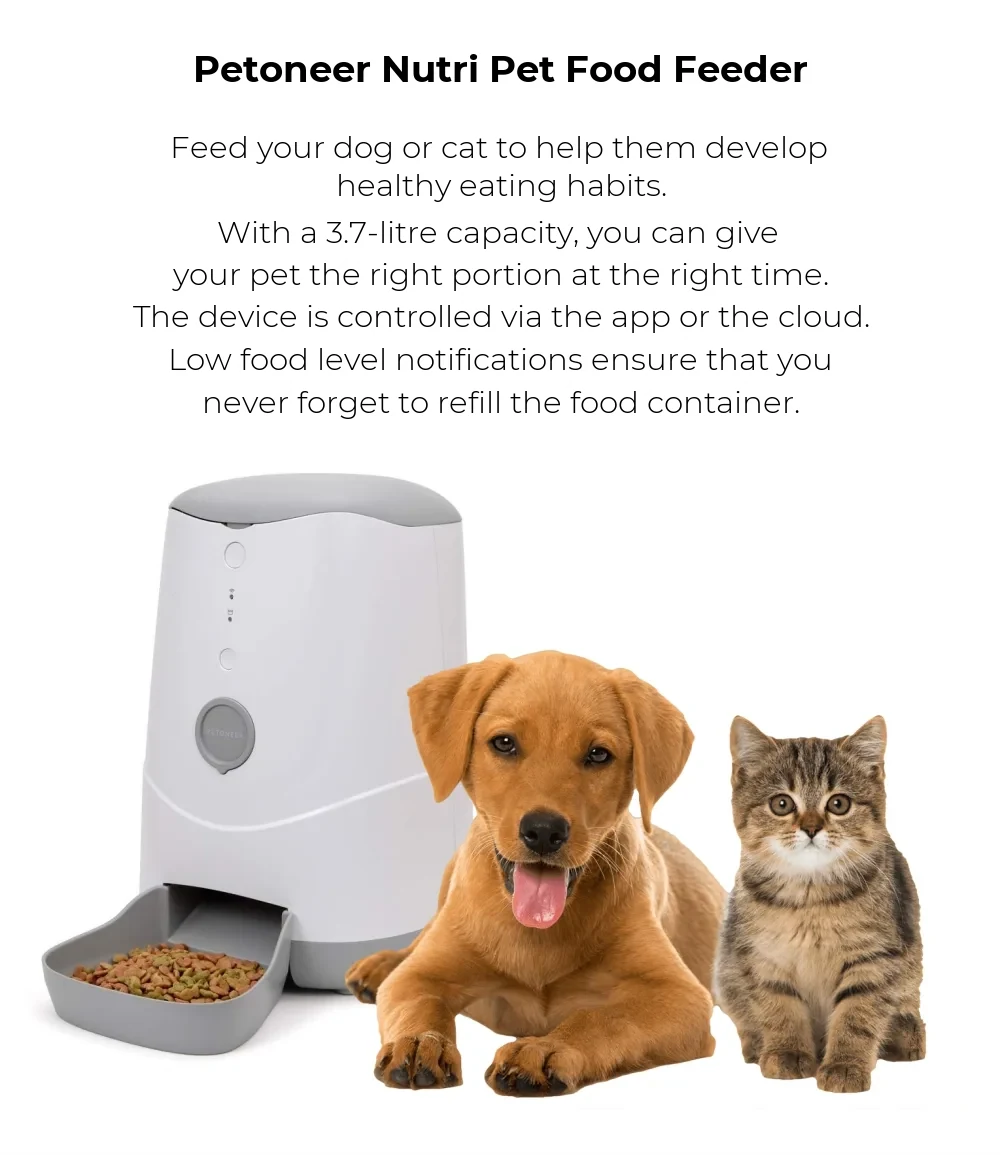 Petoneer Nutri Smart Pet Feeder – App Control, External Battery Slot – detail 1