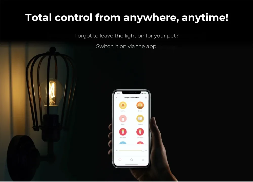 Yeelight Smart LED Filament Bulb YLDP12YL – 6W, Wi-Fi 2.4 GHz – detail 2