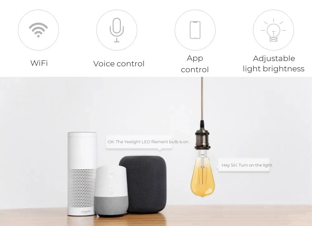 Yeelight ST64 Smart LED Filament Bulb – 500 Lumens, Wireless, E27, App Control – detail 1