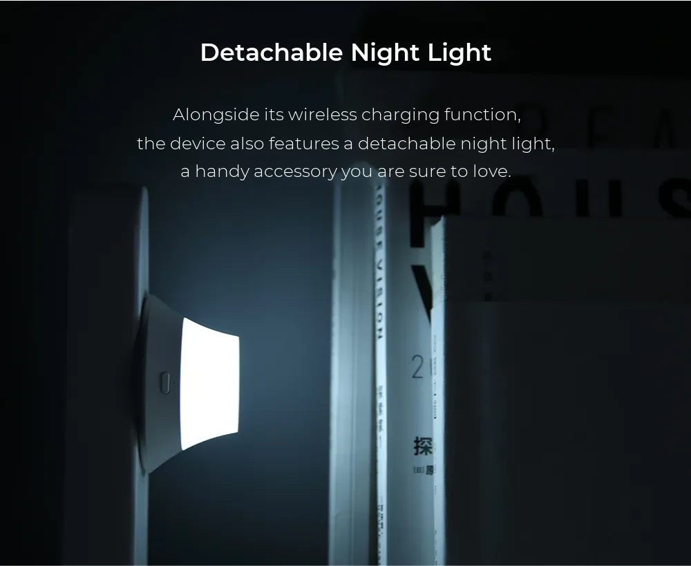 Yeelight YLYD08YI Wireless Charger with LED Night Light – 10W Fast Charging, White – detail 2