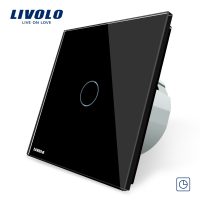 Intrerupator simplu cu timer si touch Livolo din sticla