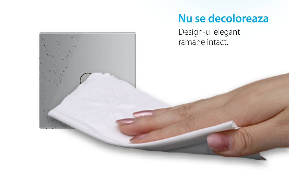 Intrerupator Cap scara / Cruce Wireless cu Touch Livolo din Sticla, Serie Noua