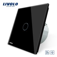 Intrerupator wireless cu variator cu touch Livolo din sticla