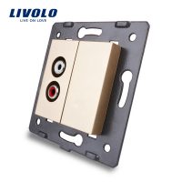 Priza audio Livolo culoare aurie