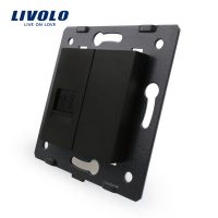 Priza telefon Livolo culoare neagra