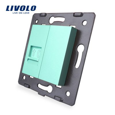 Priza telefon Livolo culoare verde