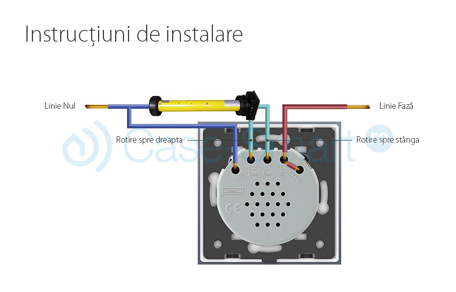 Modul intrerupator draperie wireless cu touch LIVOLO