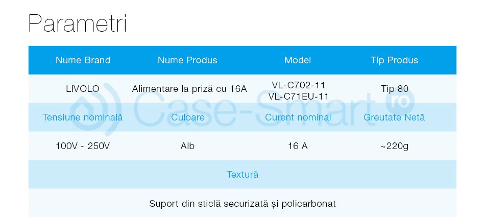 Intrerupator dublu cap scara / cap cruce + priza simpla Livolo rama din sticla