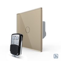 Intrerupator LIVOLO simplu wireless cu touch si telecomanda inclusa culoare aurie