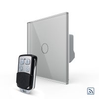 Intrerupator LIVOLO simplu wireless cu touch si telecomanda inclusa culoare gri