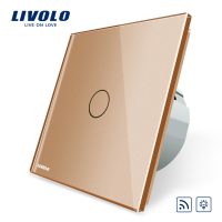 Intrerupator wireless cu variator cu touch Livolo din sticla